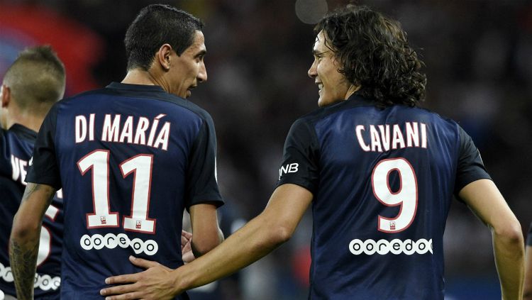 Di Maria dan Cavani merayakan gol kemenangan Copyright: © mirror.co.uk