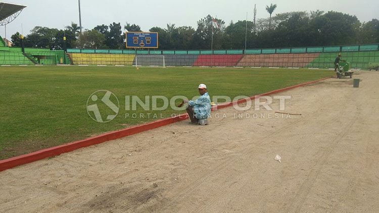 Kondisi terkini Stadion Teladan Medan. Copyright: © INDOSPORT/Kesuma Ramadhan