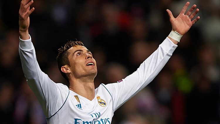 Cristiano Ronaldo saat merayakan gol. Copyright: © Getty Images
