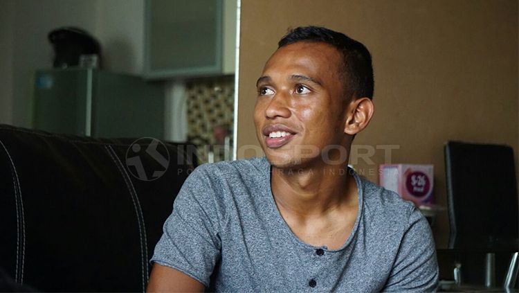 Pemain Persebaya Surabaya, Irfan Jaya. Copyright: © Fitra Herdian/INDOSPORT