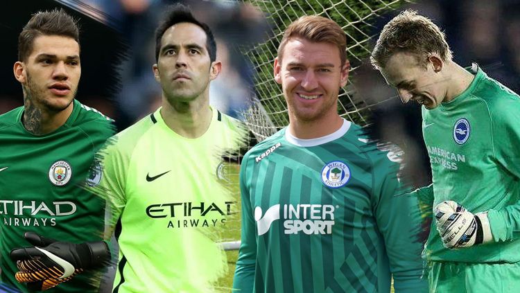 Jamie Jones, Christian Walton, Claudio Bravo, dan Ederson Moraes. Copyright: © Getty Images