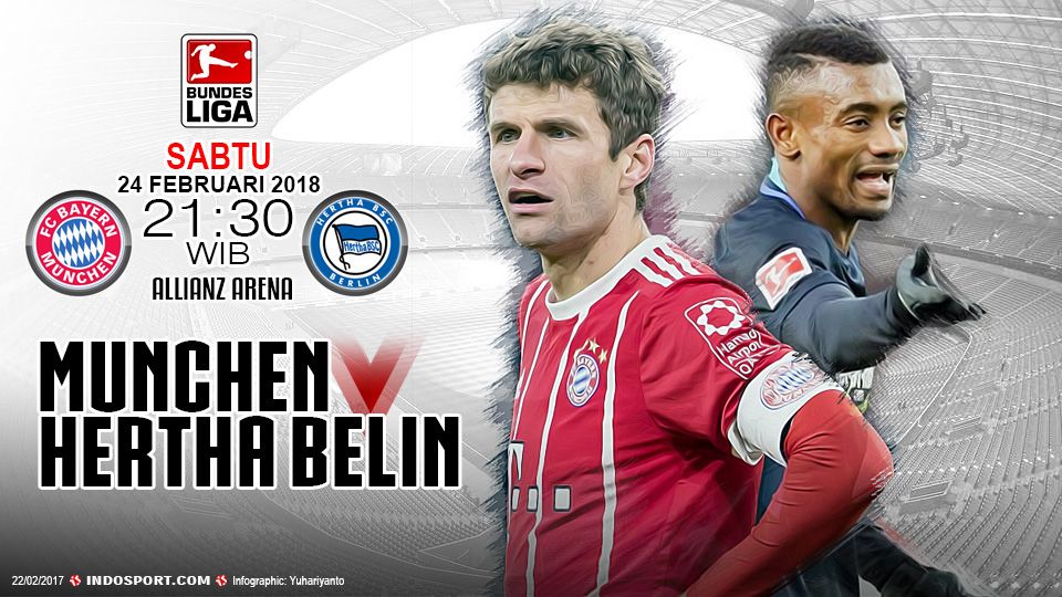 Prediksi Bayern Munchen vs Hertha Berlin Copyright: © Gafis:Yanto/Indosport.com
