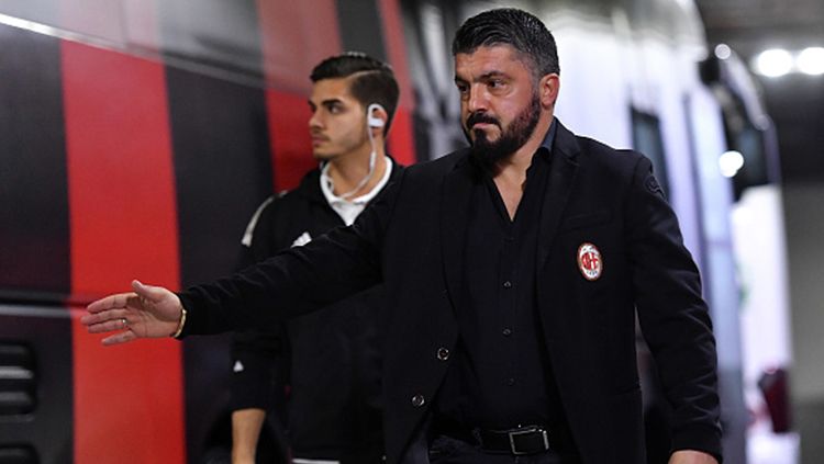 Pelatih AC Milan, Gennaro Gattuso, buka suara soal insidennya dengan Tiemoue Bakayoko. Copyright: © Getty Images