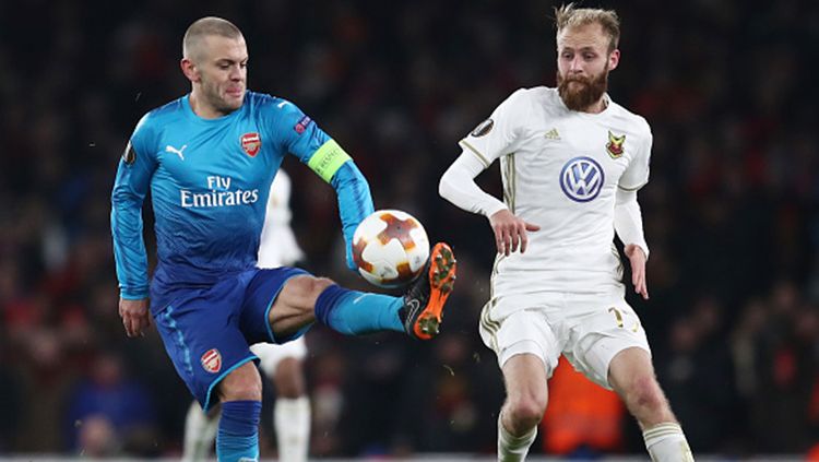 Jack Wilshere dalam laga Arsenal vs Ostersunds. Copyright: © Getty Images