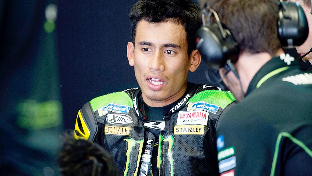 Pembalap asal Malaysia, Hafizh Syahrin kembali tampil di MotoGP Inggris 2019 Copyright: © Indosport.com