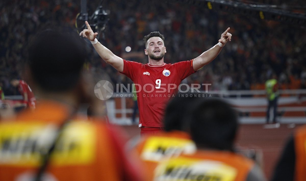 Marko Simic saat membawa kemenangan perdana bagi Persija Jakarta di Piala AFC 2018. Copyright: © Herry Ibrahim/INDOSPORT