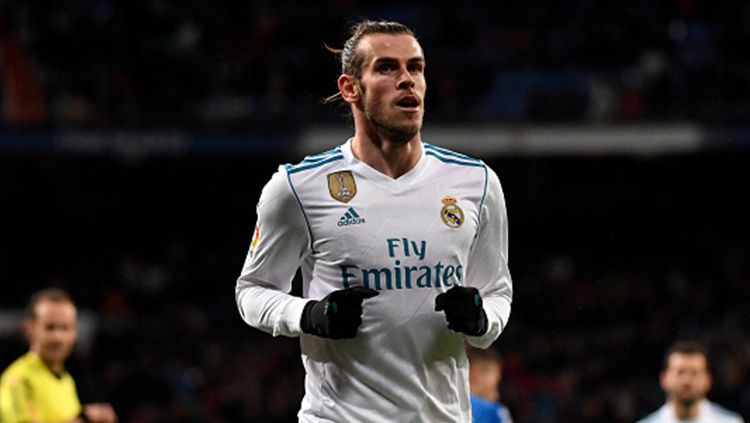 Gareth Bale usai mencetak gol pertama saat melawan Getafe. Copyright: © Getty Images