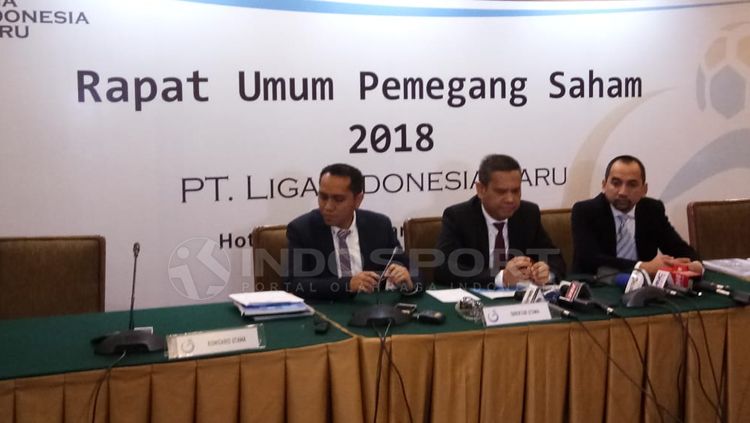 Rapat umum penentuan tanggal main dan siaran langsung Liga 1 2018. Copyright: © Herry Ibrahim/INDOSPORT