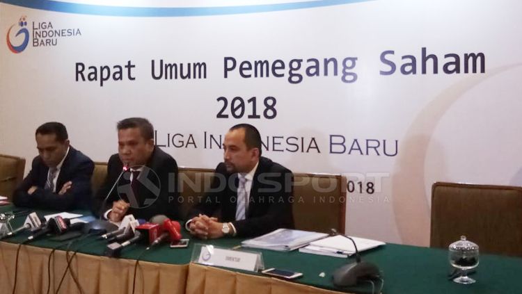 Rapat umum penentuan tanggal main dan siaran langsung Liga 1 2018. Copyright: © Herry Ibrahim/INDOSPORT