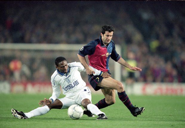 Luis Figo ketika melawan Chelsea di Liga Champions musim 1999/00 Copyright: © Goal.com