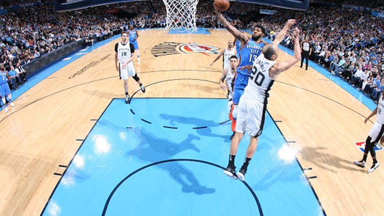 San Antonio Spurs vs Oklahoma City Thunder Copyright: &copy; Getty Images