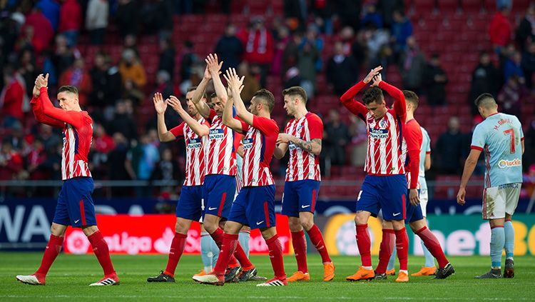 Atletico Madrid menang 3-0 atas Celta Vigo pekan ke-28 La Liga Spanyol. Copyright: © Getty Images