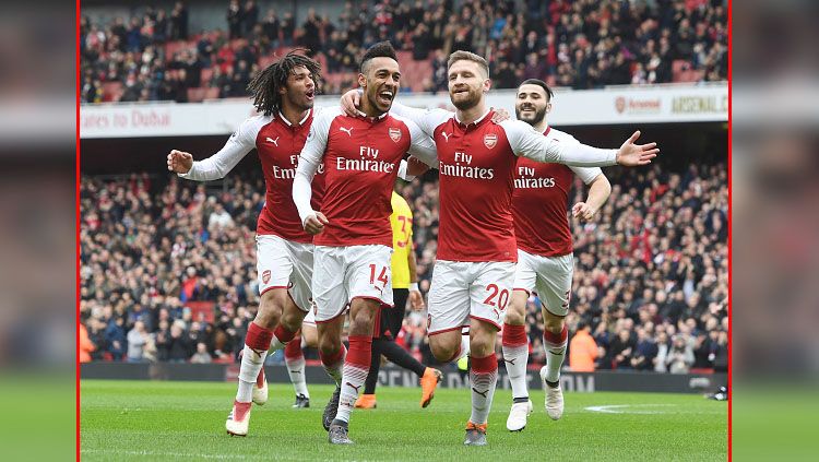 Skuat Arsenal 2017/18. Copyright: © Getty Images