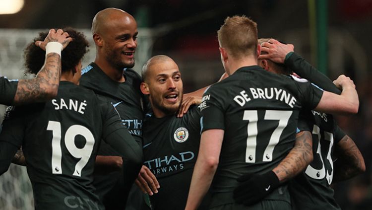 Vincent Kompany dan David Silva saat di Manchester City Copyright: © Getty Images