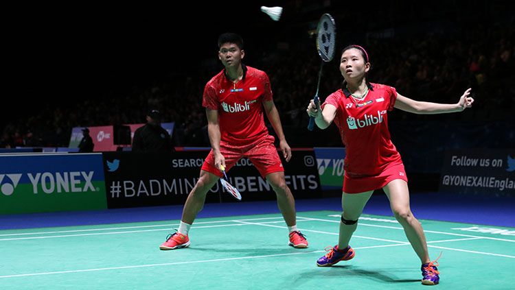 Praveen Jordan/Debby Susanto di babak pertama All England 2018. Copyright: © Humas PBSI