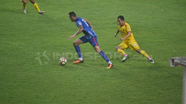 Situasi pertandingan Sriwijaya FC vs Felcra FC. Copyright: © Muhammad Effendi/INDOSPORT