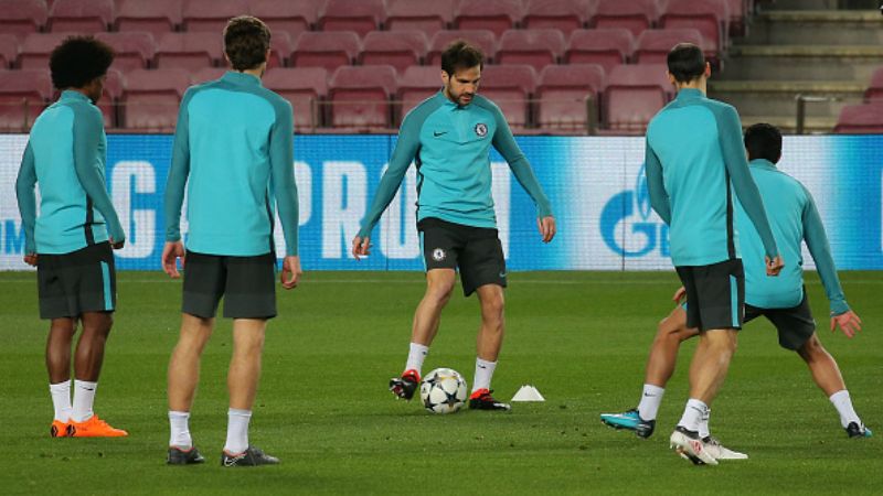 Chelsea FC saat sedang latihan. Copyright: © Getty Images