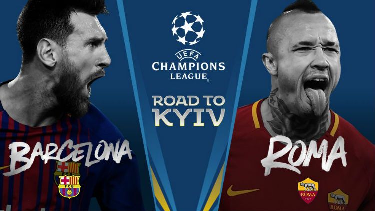 Barcelona vs Roma di babak 8 besar Liga Champions Copyright: © twitter.com/@ChampionsLeague