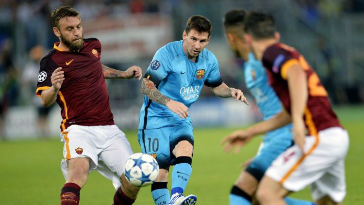 AS Roma vs Barcelona pada 2015 lalu. Copyright: © eurosport.com