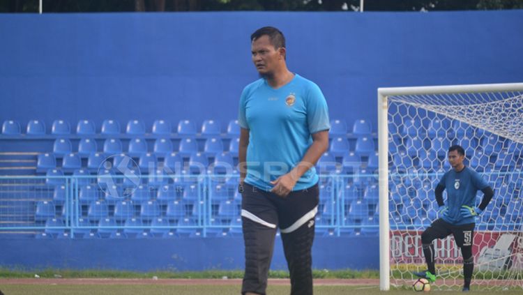 Kurnia Sandi, pelatih kiper Sriwijaya FC. Copyright: © Muhammad Effendi/INDOSPORT