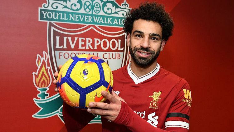 Mohamed Salah usai mencetak quattrick. Copyright: © Liverpool.com