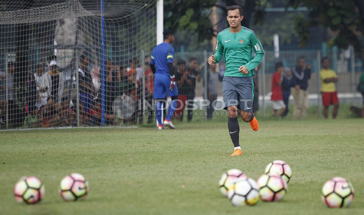 Skuat Timnas Indonesia saat melawan Bahrain di ajang Anniversary Cup 2018. Copyright: Â© Herry Ibrahim/INDOSPORT