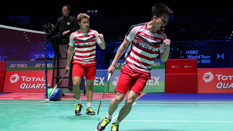 Kabar tak sedap. Persatuan Bulutangkis Seluruh Indonesia (PBSI) resmi umumkan Kevin Sanjaya Sukamuljo/Marcus Fernaldi Gideon mundur dari All England 2023. Copyright: © Humas PBSI