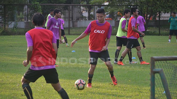Sriwijaya FC dalam ajang latihan. Copyright: © Muhammad Effendi/INDOSPORT