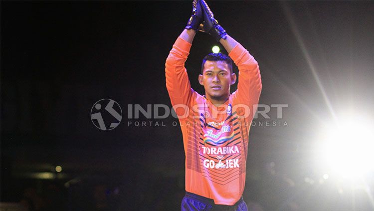 Joko Ribowo, kiper Arema FC. Copyright: © Ian Setiawan/INDOSPORT