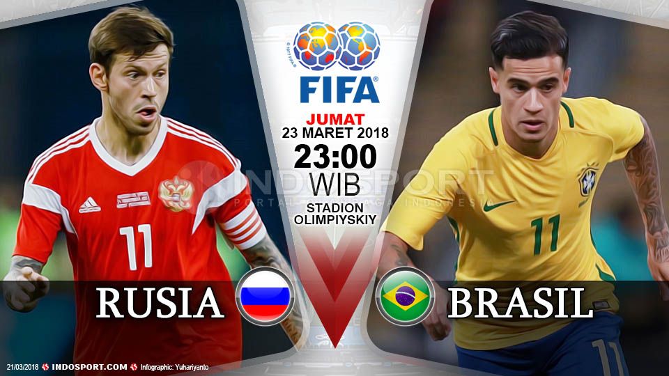 Prediksi Rusia vs Brasil Copyright: © Gafis:Yanto/Indosport.com