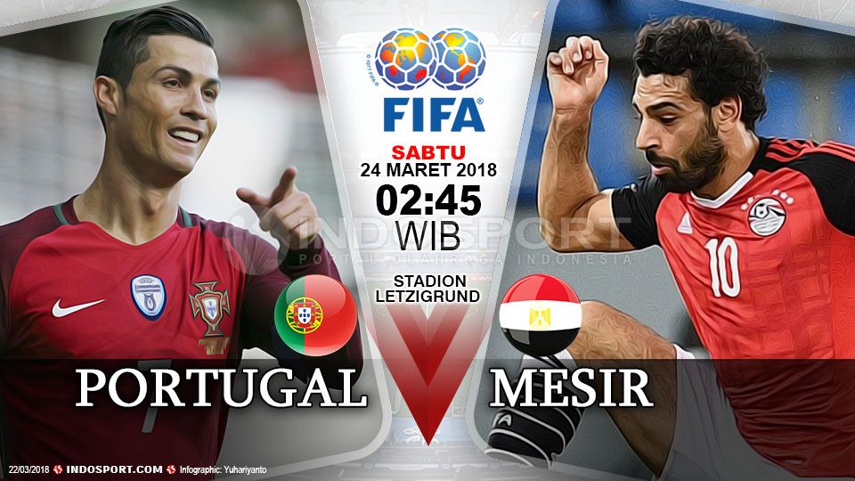 Portugal vs Mesir. Copyright: © Grafis:Yanto/Indosport.com