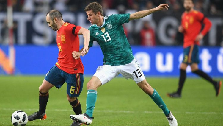 Jerman vs Spanyol. Copyright: © Twitter@FIFAWorldCup