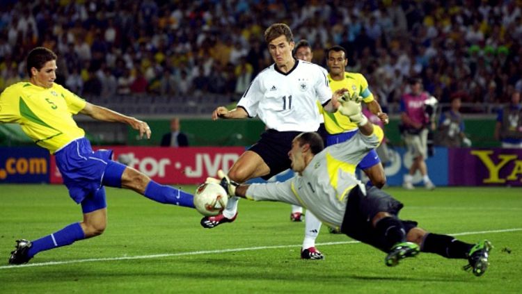 Miroslave Klose  (Jerman) pada laga final Piala Dunia melawan Brasil Copyright: © Getty Images