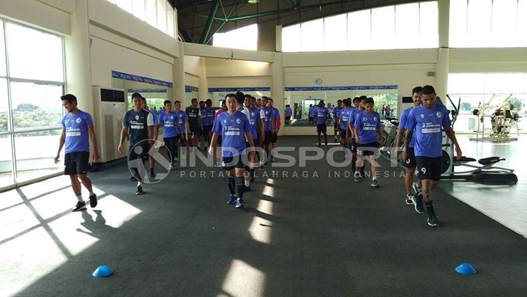 Skuat Sriwijaya FC sedang latihan jelang lawan Persib Copyright: © Muhammad Effendi/INDOSPORT