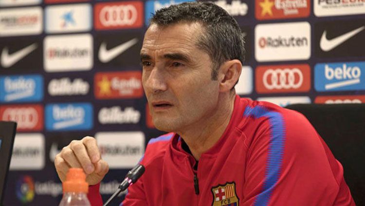 Kekalahan Barcelona dari Levante di pekan ke-12 LaLiga Spanyol 2019/20 membuat pelatih Ernesto Valverde kembali dalam sorotan dan terancam diganti. Copyright: © Marca