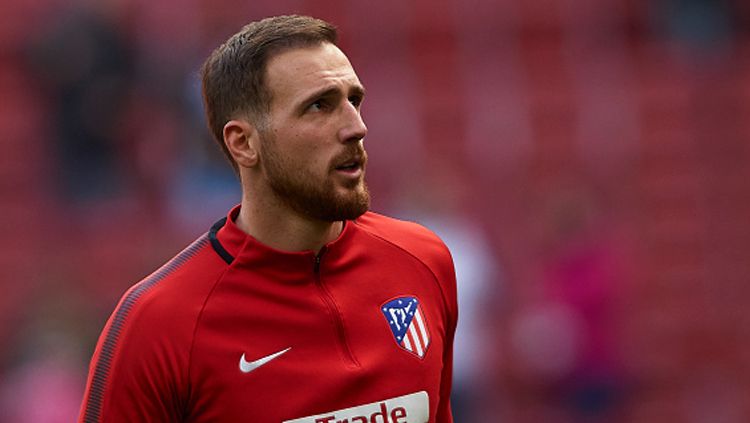 Kembali dinobatkan sebagai penjaga gawang terbaik LaLiga Spanyol 2018/19, kiper klub sepak bola Atletico Madrid, Jan Oblak tidak jemawa. Copyright: © Getty Images