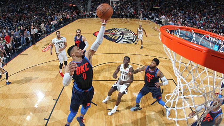 Oklahoma City Thunder vs New Orleans Pelicans. Copyright: © Getty Images