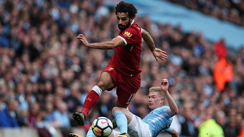 Mohamed Salah dan Kevin De Bruyne. Copyright: © Getty Images