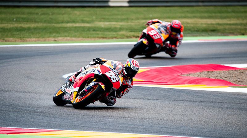 Marc Marquez dan Dani Pedrosa. Copyright: © Getty Image