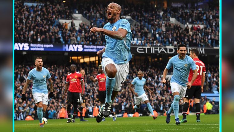 Selebrasi para pemain Man City. Copyright: © Getty Image