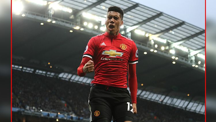 Chris Smalling, bek tengah Man United. Copyright: © Getty Image