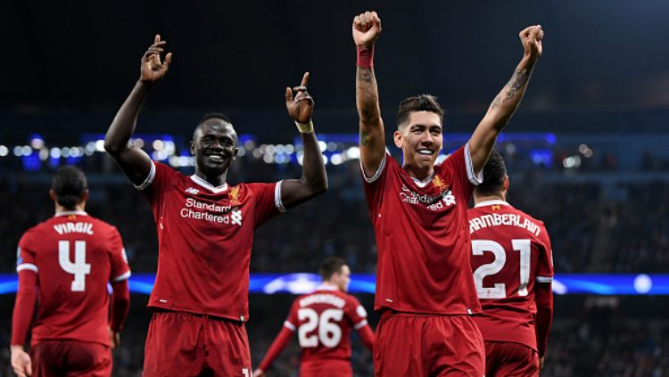Selebrasi pemain Liverpool. Copyright: © Getty Images