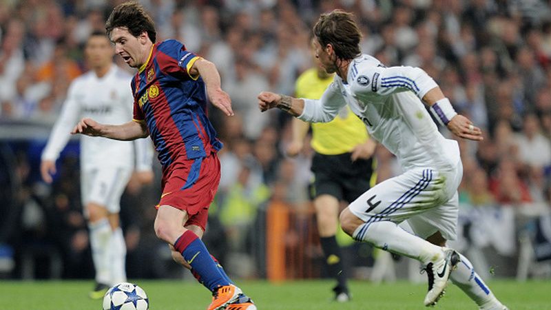 Real Madrid vs Barcelona di semifinal Liga Champions 2010/11. Copyright: © Getty Images