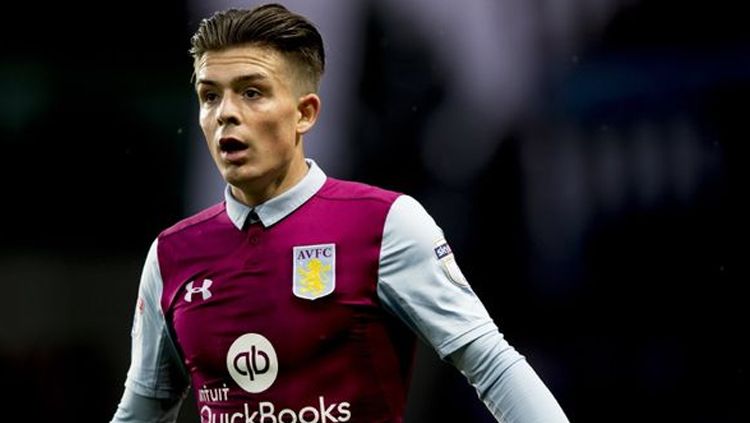 Klub Liga Inggris, Manchester United, hanya bisa berharap Aston Villa mengalami hal butuk agar Jack Grealish mau hengkang dari sana. Copyright: © Mirror