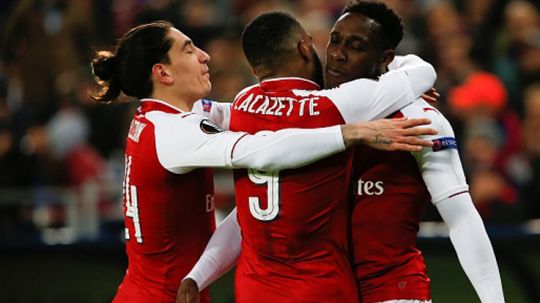 Selebrasi para pemain Arsenal. Copyright: © Getty Images