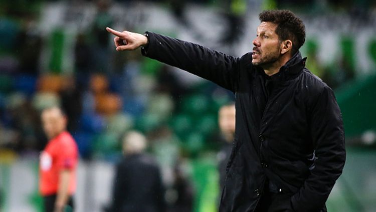 Diego Simeone selaku pelatih Atletico Madrid buka suara soal kekalahan timnya lawan Cultural Leonesa di ajang Copa del Rey, Jumat (24/01/20). Copyright: © Getty Images