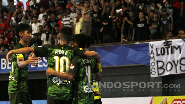 Selebrasi pemain Vamos Mataram. Copyright: © Zainal Hasan/INDOSPORT