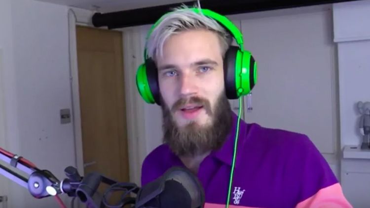 YouTuber asal Swedia, PewDiePie yang bernama asli Felix Kjellberg. Copyright: © INDOSPORT