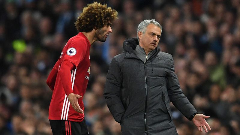 Marouane Fellaini dan Jose Mourinho Copyright: © Getty Images