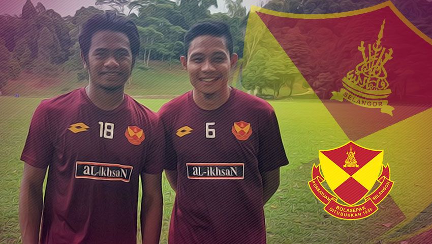 Ilham Udin (kiri) dan Evan Dimas saat diperkenalkan di Selangor FA. Copyright: © Gafis:Yanto/Indosport.com